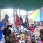 Литургия в палаточном лагере