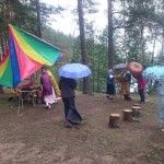 Литургия в палаточном лагере